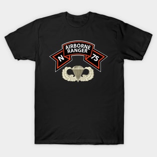 N Company Ranger Scroll with Airborne Badge Basic - Vietnam T-Shirt